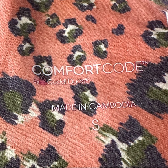 Comfort Code By Cuddl Duds Sz S Multicolor Animal Print Open Front Cardigan EUC - Picture 8 of 11